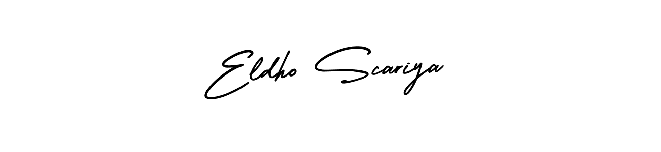 How to make Eldho Scariya name signature. Use AmerikaSignatureDemo-Regular style for creating short signs online. This is the latest handwritten sign. Eldho Scariya signature style 3 images and pictures png