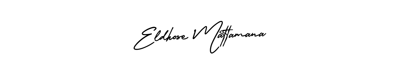 AmerikaSignatureDemo-Regular is a professional signature style that is perfect for those who want to add a touch of class to their signature. It is also a great choice for those who want to make their signature more unique. Get Eldhose Mattamana name to fancy signature for free. Eldhose Mattamana signature style 3 images and pictures png