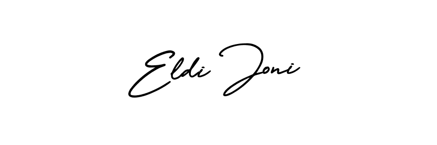 Design your own signature with our free online signature maker. With this signature software, you can create a handwritten (AmerikaSignatureDemo-Regular) signature for name Eldi Joni. Eldi Joni signature style 3 images and pictures png