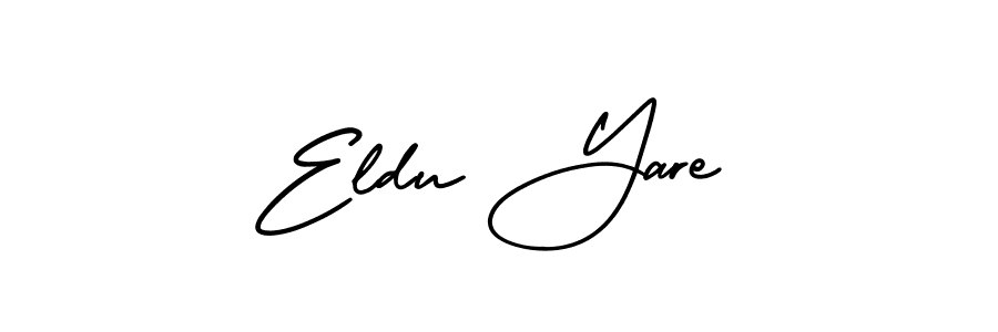 Design your own signature with our free online signature maker. With this signature software, you can create a handwritten (AmerikaSignatureDemo-Regular) signature for name Eldu Yare. Eldu Yare signature style 3 images and pictures png