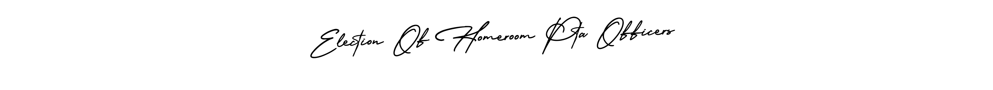 Make a beautiful signature design for name Election Of Homeroom Pta Officers. With this signature (AmerikaSignatureDemo-Regular) style, you can create a handwritten signature for free. Election Of Homeroom Pta Officers signature style 3 images and pictures png