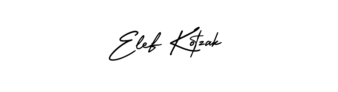 How to make Elef Kotzak name signature. Use AmerikaSignatureDemo-Regular style for creating short signs online. This is the latest handwritten sign. Elef Kotzak signature style 3 images and pictures png