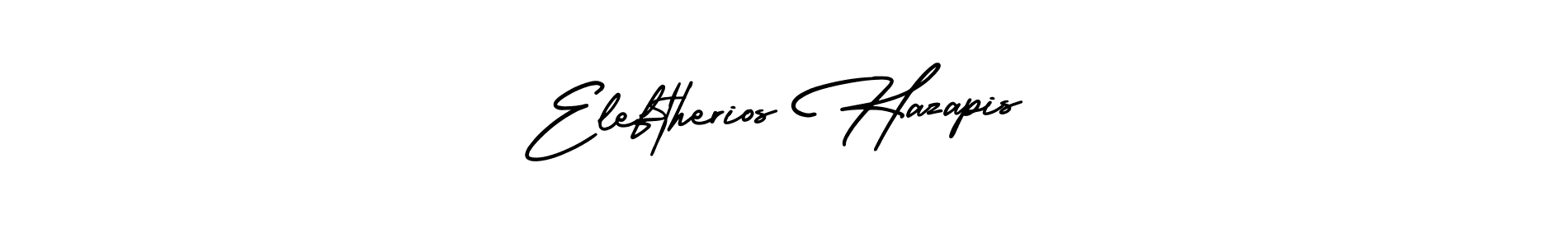 Eleftherios Hazapis stylish signature style. Best Handwritten Sign (AmerikaSignatureDemo-Regular) for my name. Handwritten Signature Collection Ideas for my name Eleftherios Hazapis. Eleftherios Hazapis signature style 3 images and pictures png