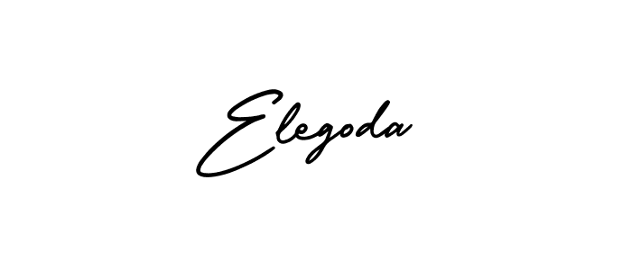 How to make Elegoda name signature. Use AmerikaSignatureDemo-Regular style for creating short signs online. This is the latest handwritten sign. Elegoda signature style 3 images and pictures png