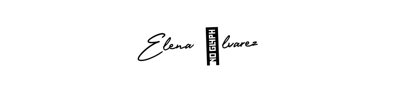 Make a beautiful signature design for name Elena Álvarez. With this signature (AmerikaSignatureDemo-Regular) style, you can create a handwritten signature for free. Elena Álvarez signature style 3 images and pictures png