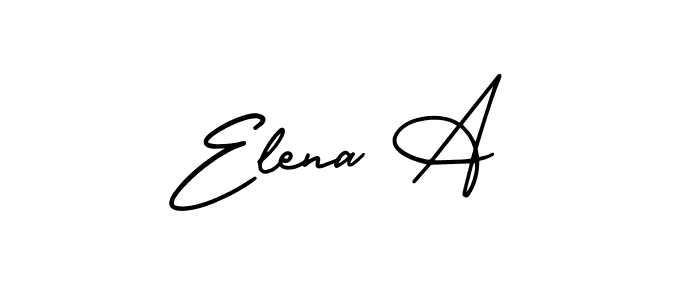 Use a signature maker to create a handwritten signature online. With this signature software, you can design (AmerikaSignatureDemo-Regular) your own signature for name Elena A. Elena A signature style 3 images and pictures png