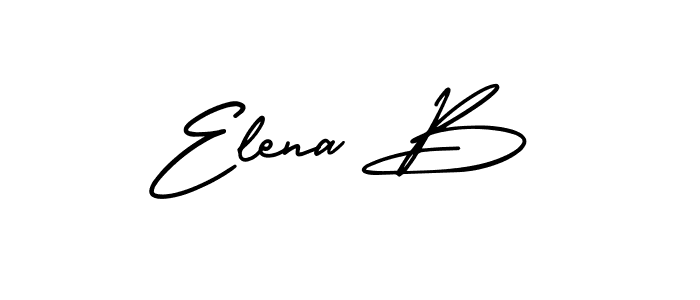 The best way (AmerikaSignatureDemo-Regular) to make a short signature is to pick only two or three words in your name. The name Elena B include a total of six letters. For converting this name. Elena B signature style 3 images and pictures png