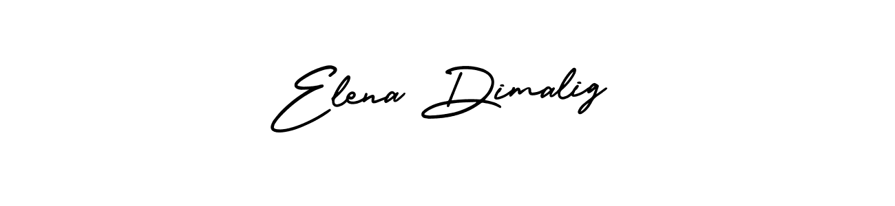 Use a signature maker to create a handwritten signature online. With this signature software, you can design (AmerikaSignatureDemo-Regular) your own signature for name Elena Dimalig. Elena Dimalig signature style 3 images and pictures png