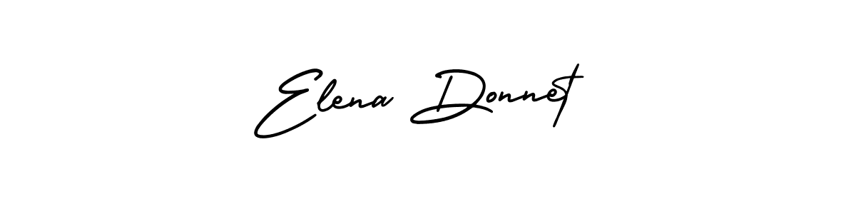 Elena Donnet stylish signature style. Best Handwritten Sign (AmerikaSignatureDemo-Regular) for my name. Handwritten Signature Collection Ideas for my name Elena Donnet. Elena Donnet signature style 3 images and pictures png