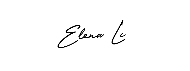 Design your own signature with our free online signature maker. With this signature software, you can create a handwritten (AmerikaSignatureDemo-Regular) signature for name Elena Lc. Elena Lc signature style 3 images and pictures png