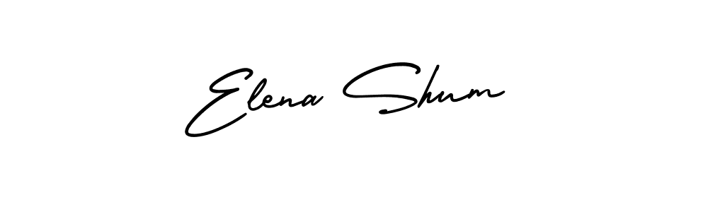 Make a beautiful signature design for name Elena Shum. With this signature (AmerikaSignatureDemo-Regular) style, you can create a handwritten signature for free. Elena Shum signature style 3 images and pictures png