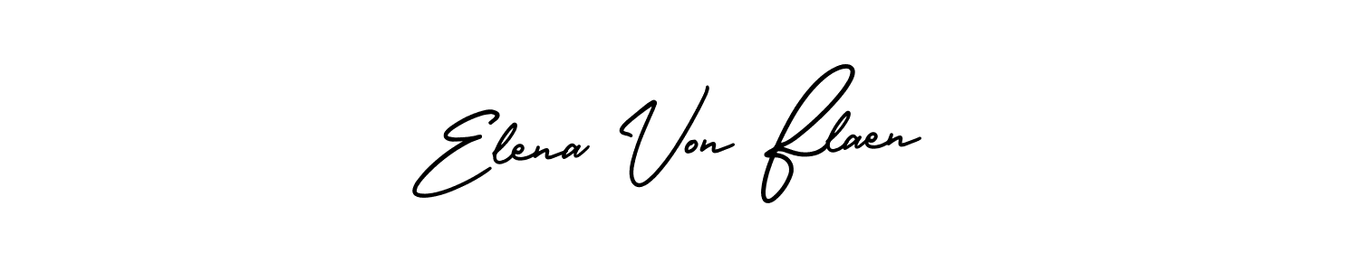 How to make Elena Von Flaen name signature. Use AmerikaSignatureDemo-Regular style for creating short signs online. This is the latest handwritten sign. Elena Von Flaen signature style 3 images and pictures png