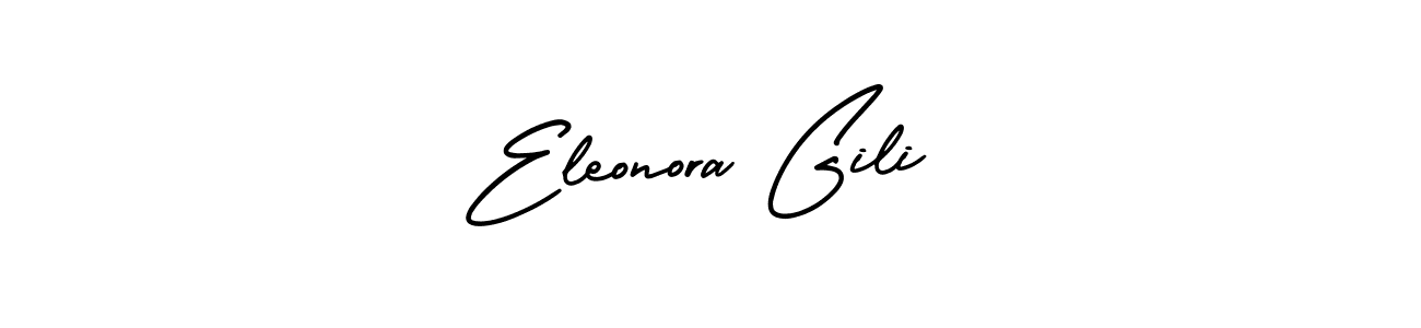 AmerikaSignatureDemo-Regular is a professional signature style that is perfect for those who want to add a touch of class to their signature. It is also a great choice for those who want to make their signature more unique. Get Eleonora Gili name to fancy signature for free. Eleonora Gili signature style 3 images and pictures png