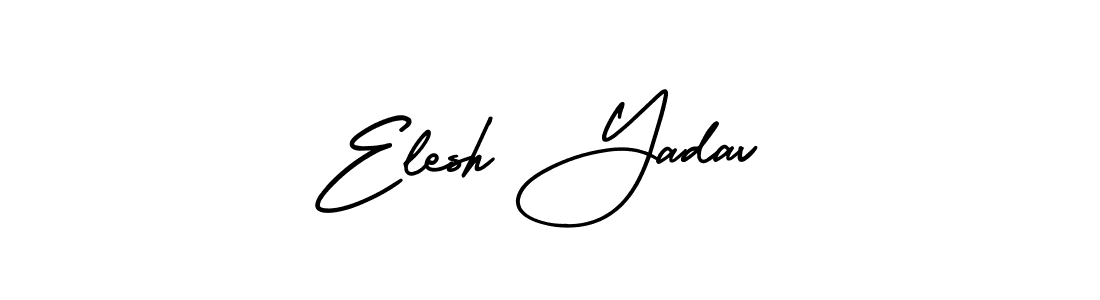 Use a signature maker to create a handwritten signature online. With this signature software, you can design (AmerikaSignatureDemo-Regular) your own signature for name Elesh Yadav. Elesh Yadav signature style 3 images and pictures png
