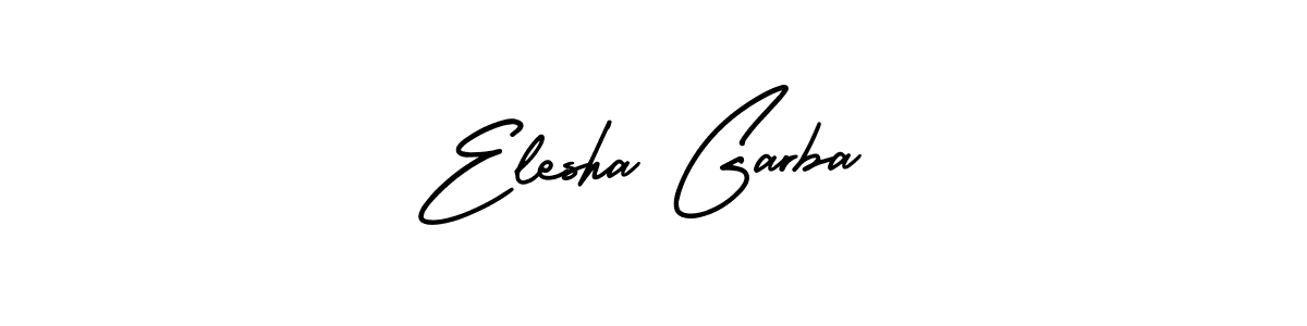 It looks lik you need a new signature style for name Elesha Garba. Design unique handwritten (AmerikaSignatureDemo-Regular) signature with our free signature maker in just a few clicks. Elesha Garba signature style 3 images and pictures png