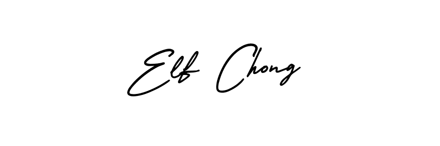 if you are searching for the best signature style for your name Elf Chong. so please give up your signature search. here we have designed multiple signature styles  using AmerikaSignatureDemo-Regular. Elf Chong signature style 3 images and pictures png