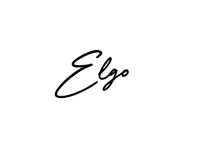 The best way (AmerikaSignatureDemo-Regular) to make a short signature is to pick only two or three words in your name. The name Elgo include a total of six letters. For converting this name. Elgo signature style 3 images and pictures png