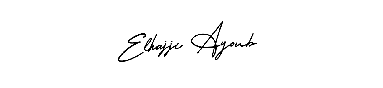 How to make Elhajji Ayoub name signature. Use AmerikaSignatureDemo-Regular style for creating short signs online. This is the latest handwritten sign. Elhajji Ayoub signature style 3 images and pictures png