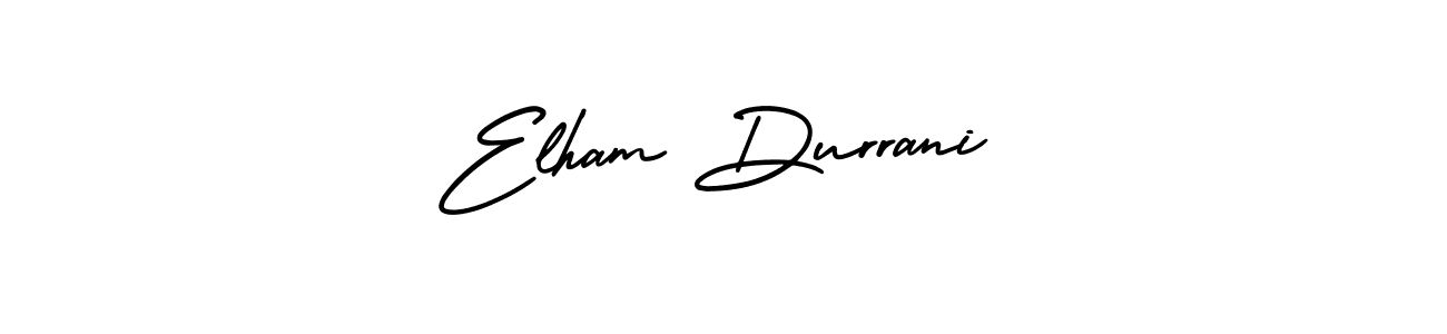 Make a beautiful signature design for name Elham Durrani. With this signature (AmerikaSignatureDemo-Regular) style, you can create a handwritten signature for free. Elham Durrani signature style 3 images and pictures png