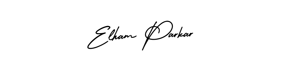 Use a signature maker to create a handwritten signature online. With this signature software, you can design (AmerikaSignatureDemo-Regular) your own signature for name Elham Parkar. Elham Parkar signature style 3 images and pictures png