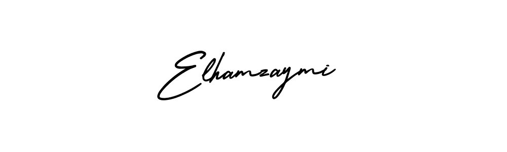 How to make Elhamzaymi name signature. Use AmerikaSignatureDemo-Regular style for creating short signs online. This is the latest handwritten sign. Elhamzaymi signature style 3 images and pictures png