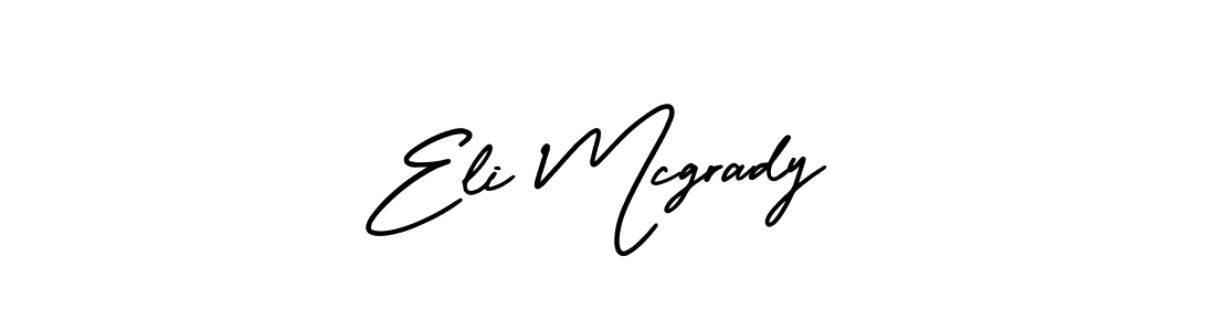 You should practise on your own different ways (AmerikaSignatureDemo-Regular) to write your name (Eli Mcgrady) in signature. don't let someone else do it for you. Eli Mcgrady signature style 3 images and pictures png