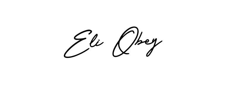 if you are searching for the best signature style for your name Eli Obey. so please give up your signature search. here we have designed multiple signature styles  using AmerikaSignatureDemo-Regular. Eli Obey signature style 3 images and pictures png