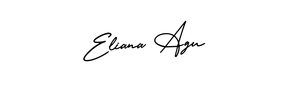 Make a beautiful signature design for name Eliana Agu. With this signature (AmerikaSignatureDemo-Regular) style, you can create a handwritten signature for free. Eliana Agu signature style 3 images and pictures png