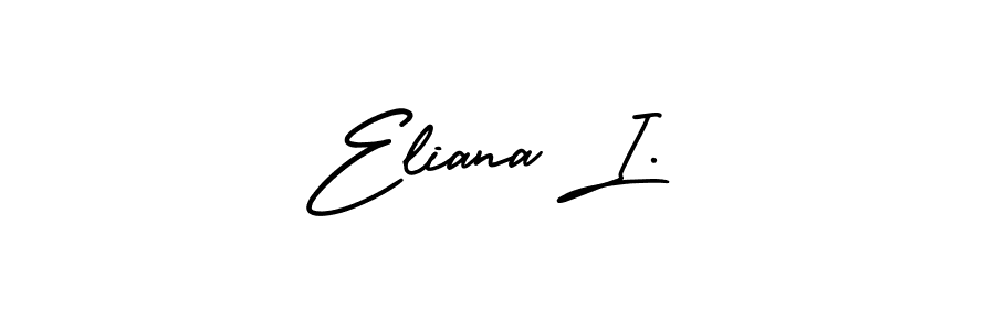 Eliana I. stylish signature style. Best Handwritten Sign (AmerikaSignatureDemo-Regular) for my name. Handwritten Signature Collection Ideas for my name Eliana I.. Eliana I. signature style 3 images and pictures png
