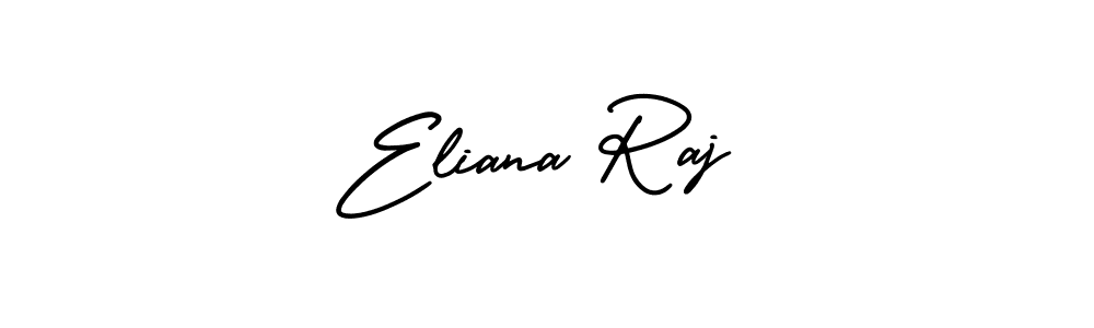 Eliana Raj stylish signature style. Best Handwritten Sign (AmerikaSignatureDemo-Regular) for my name. Handwritten Signature Collection Ideas for my name Eliana Raj. Eliana Raj signature style 3 images and pictures png