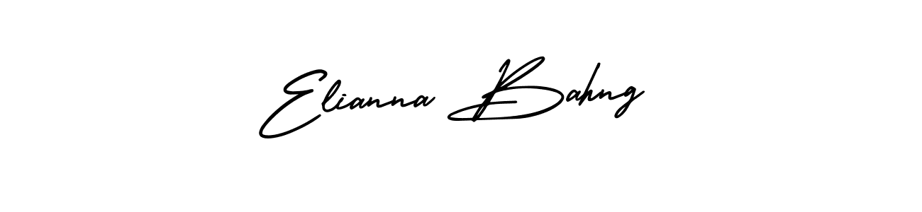 AmerikaSignatureDemo-Regular is a professional signature style that is perfect for those who want to add a touch of class to their signature. It is also a great choice for those who want to make their signature more unique. Get Elianna Bahng name to fancy signature for free. Elianna Bahng signature style 3 images and pictures png
