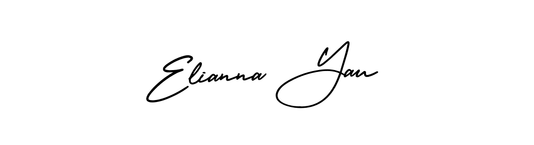 Create a beautiful signature design for name Elianna Yau. With this signature (AmerikaSignatureDemo-Regular) fonts, you can make a handwritten signature for free. Elianna Yau signature style 3 images and pictures png