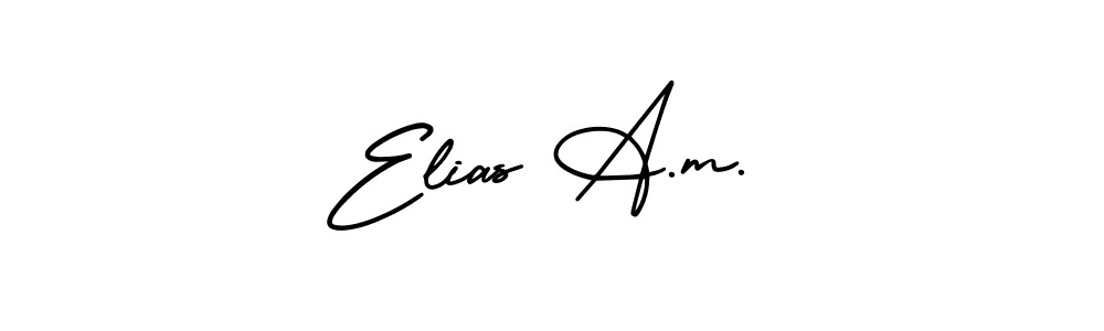 How to Draw Elias A.m. signature style? AmerikaSignatureDemo-Regular is a latest design signature styles for name Elias A.m.. Elias A.m. signature style 3 images and pictures png