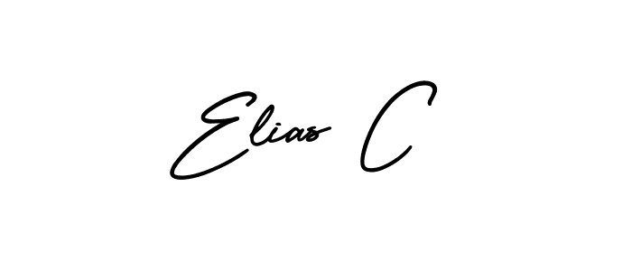 if you are searching for the best signature style for your name Elias C. so please give up your signature search. here we have designed multiple signature styles  using AmerikaSignatureDemo-Regular. Elias C signature style 3 images and pictures png