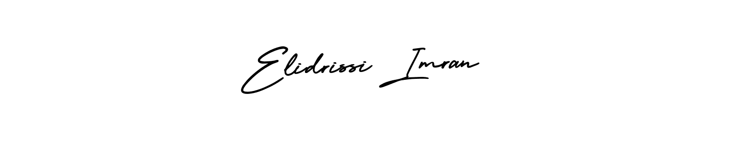 The best way (AmerikaSignatureDemo-Regular) to make a short signature is to pick only two or three words in your name. The name Elidrissi Imran include a total of six letters. For converting this name. Elidrissi Imran signature style 3 images and pictures png