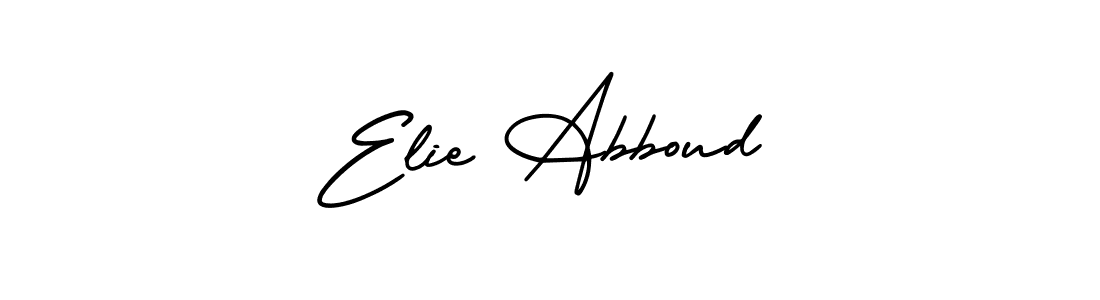 The best way (AmerikaSignatureDemo-Regular) to make a short signature is to pick only two or three words in your name. The name Elie Abboud include a total of six letters. For converting this name. Elie Abboud signature style 3 images and pictures png
