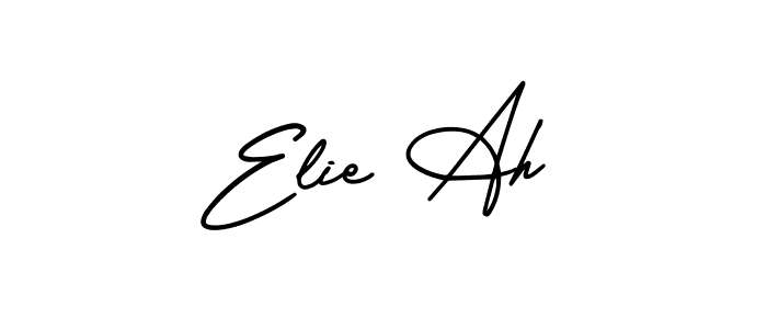 How to Draw Elie Ah signature style? AmerikaSignatureDemo-Regular is a latest design signature styles for name Elie Ah. Elie Ah signature style 3 images and pictures png