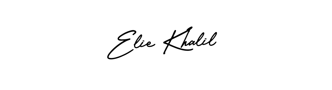 You should practise on your own different ways (AmerikaSignatureDemo-Regular) to write your name (Elie Khalil) in signature. don't let someone else do it for you. Elie Khalil signature style 3 images and pictures png