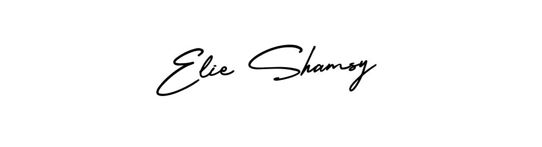 AmerikaSignatureDemo-Regular is a professional signature style that is perfect for those who want to add a touch of class to their signature. It is also a great choice for those who want to make their signature more unique. Get Elie Shamsy name to fancy signature for free. Elie Shamsy signature style 3 images and pictures png