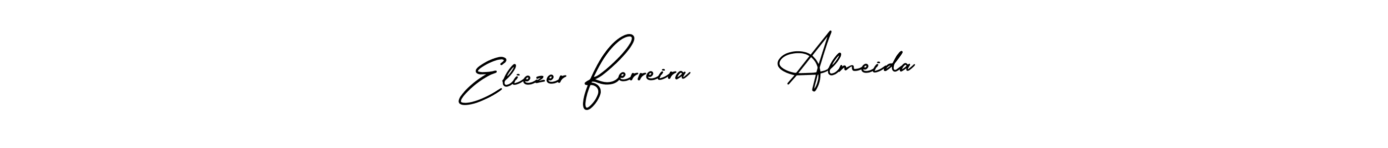 Design your own signature with our free online signature maker. With this signature software, you can create a handwritten (AmerikaSignatureDemo-Regular) signature for name Eliezer Ferreira     Almeida. Eliezer Ferreira     Almeida signature style 3 images and pictures png