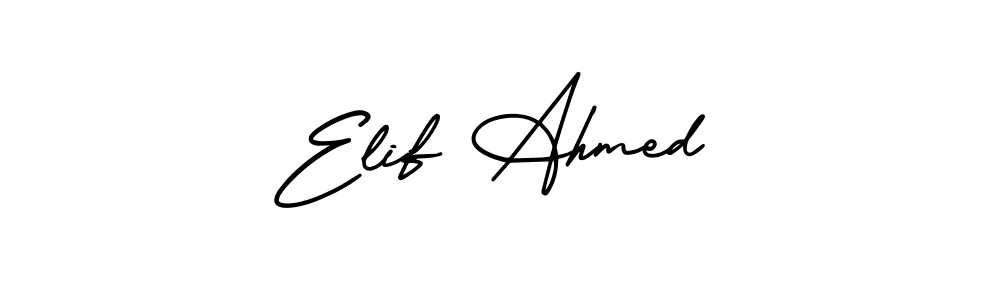 How to Draw Elif Ahmed signature style? AmerikaSignatureDemo-Regular is a latest design signature styles for name Elif Ahmed. Elif Ahmed signature style 3 images and pictures png