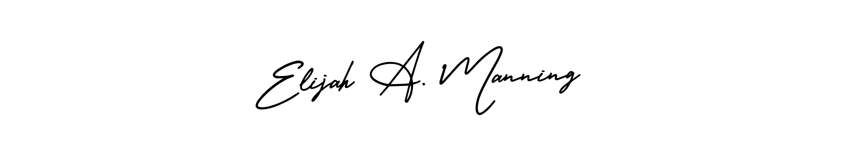 Create a beautiful signature design for name Elijah A. Manning. With this signature (AmerikaSignatureDemo-Regular) fonts, you can make a handwritten signature for free. Elijah A. Manning signature style 3 images and pictures png