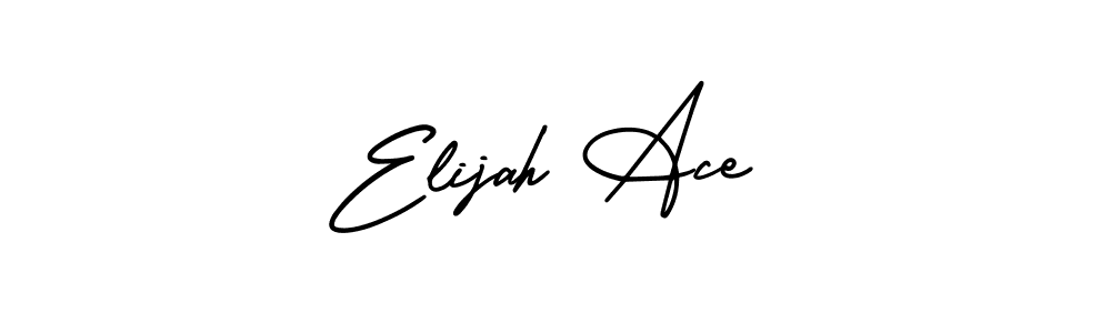 How to make Elijah Ace name signature. Use AmerikaSignatureDemo-Regular style for creating short signs online. This is the latest handwritten sign. Elijah Ace signature style 3 images and pictures png