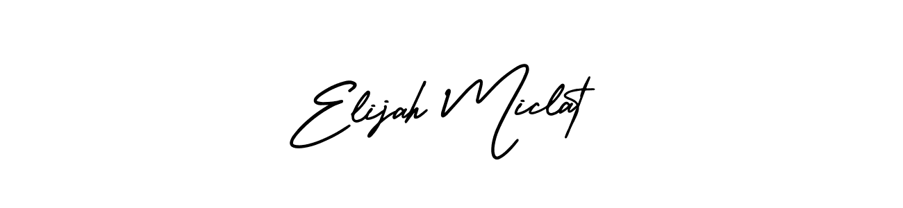 Design your own signature with our free online signature maker. With this signature software, you can create a handwritten (AmerikaSignatureDemo-Regular) signature for name Elijah Miclat. Elijah Miclat signature style 3 images and pictures png