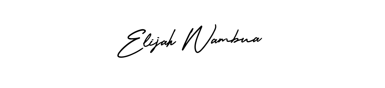 It looks lik you need a new signature style for name Elijah Wambua. Design unique handwritten (AmerikaSignatureDemo-Regular) signature with our free signature maker in just a few clicks. Elijah Wambua signature style 3 images and pictures png