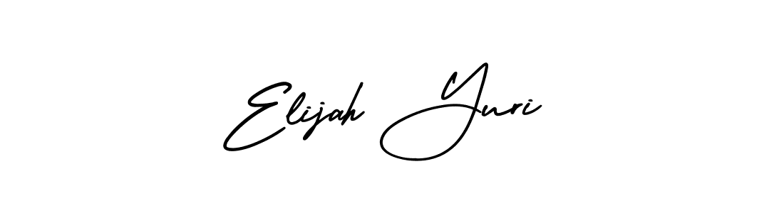 How to make Elijah Yuri name signature. Use AmerikaSignatureDemo-Regular style for creating short signs online. This is the latest handwritten sign. Elijah Yuri signature style 3 images and pictures png