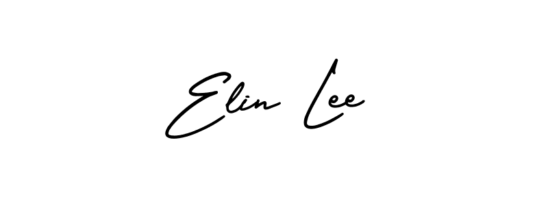 Elin Lee stylish signature style. Best Handwritten Sign (AmerikaSignatureDemo-Regular) for my name. Handwritten Signature Collection Ideas for my name Elin Lee. Elin Lee signature style 3 images and pictures png