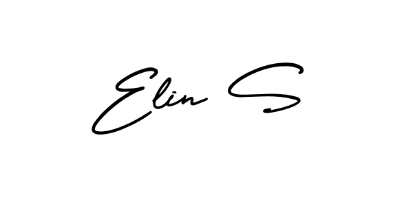 Design your own signature with our free online signature maker. With this signature software, you can create a handwritten (AmerikaSignatureDemo-Regular) signature for name Elin S. Elin S signature style 3 images and pictures png