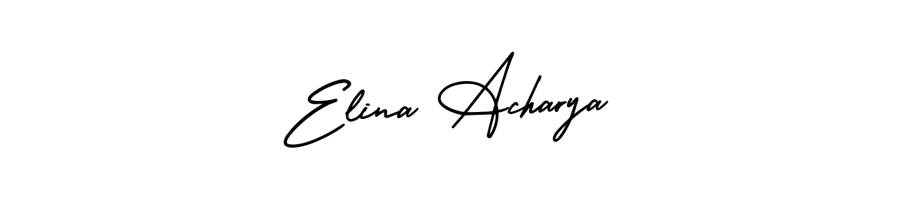 Also You can easily find your signature by using the search form. We will create Elina Acharya name handwritten signature images for you free of cost using AmerikaSignatureDemo-Regular sign style. Elina Acharya signature style 3 images and pictures png