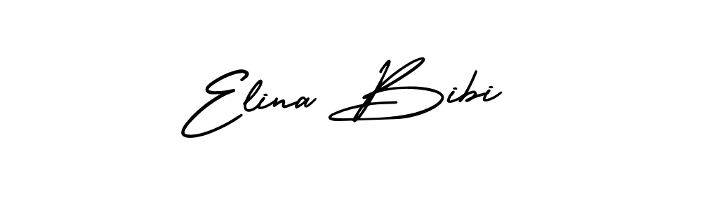 Elina Bibi stylish signature style. Best Handwritten Sign (AmerikaSignatureDemo-Regular) for my name. Handwritten Signature Collection Ideas for my name Elina Bibi. Elina Bibi signature style 3 images and pictures png